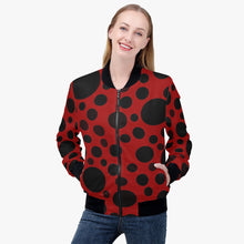 画像をギャラリービューアに読み込む, Red with black dots-Trending Women’s Jacket
