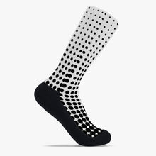 Load image into Gallery viewer, White with black dots- Reinforced Sports Socks
