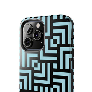 Square chevron Blue-Tough Phone Cases