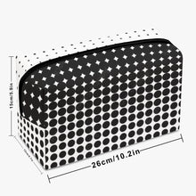 画像をギャラリービューアに読み込む, White with Black dots.-Large Capacity Travel Makeup Bag
