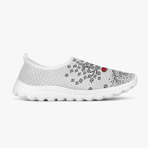 Tree in white- Women's Slip-On Mesh