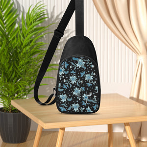 Blue Flowers-Chest Bag