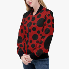 画像をギャラリービューアに読み込む, Red with black dots-Trending Women’s Jacket
