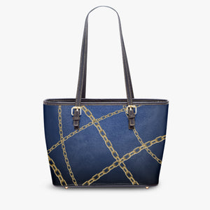 586. Large -Leather Tote Bag Chains