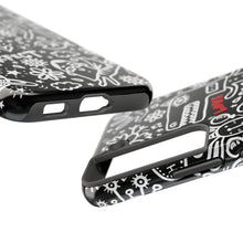Load image into Gallery viewer, Doodle Love Tough Phone Case — Black &amp; White Cute Graphic Protection
