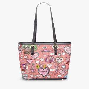 586. Large- Leather Tote Bag Do what you love to do