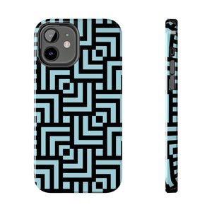 Square chevron Blue-Tough Phone Cases