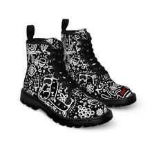 画像をギャラリービューアに読み込む, Everything is Perfect on Black -Women&#39;s Canvas Boots
