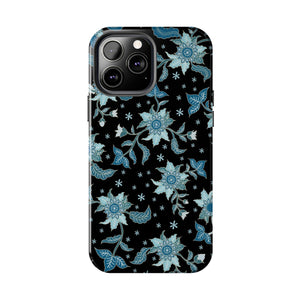 Blue Flowers-Tough Phone Cases