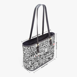 586. Large -Leather Tote Bag Perfect white