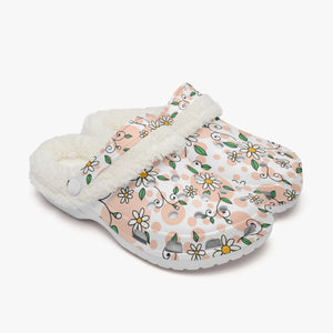 Daisy-Lined  Clogs