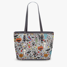 画像をギャラリービューアに読み込む, 586. Large Leather Tote Bag Halloween-tote bag
