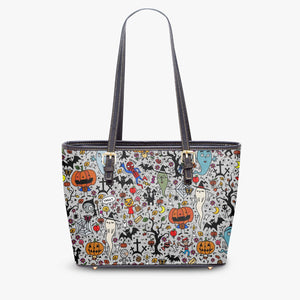 586. Large Leather Tote Bag Halloween-tote bag