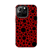 Load image into Gallery viewer, Red with black dots-Tough Phone Cases
