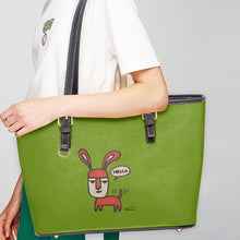 画像をギャラリービューアに読み込む, 586. Large Leather Tote Bag Deer
