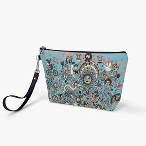 Unknown World in Blue-Zipper Sling  Bag