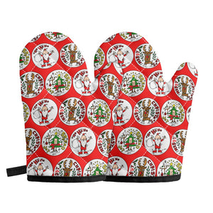 Oven glove(two pieces)