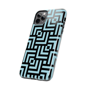 Square chevron Blue-Tough Phone Cases