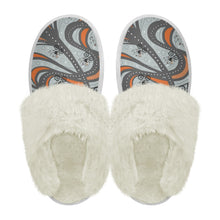 Load image into Gallery viewer, Cotton slippers with fur edges
