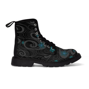 Yozakura Black -Women's Canvas Boots