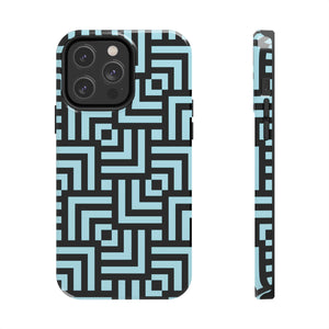 Square chevron Blue-Tough Phone Cases