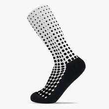 Load image into Gallery viewer, White with black dots- Reinforced Sports Socks
