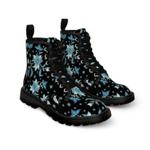 Load image into Gallery viewer, Blue Flower -Women&#39;s Canvas Boots
