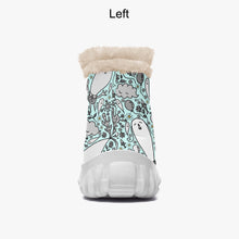 Load image into Gallery viewer, Dream in Turqoise-  Fur Zipper Up Boots
