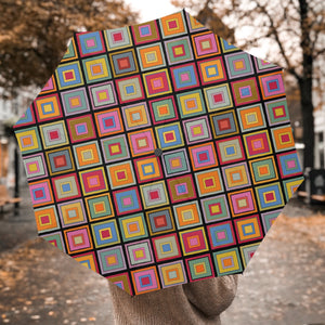 Colorful Square - Automatic Folding Umbrella