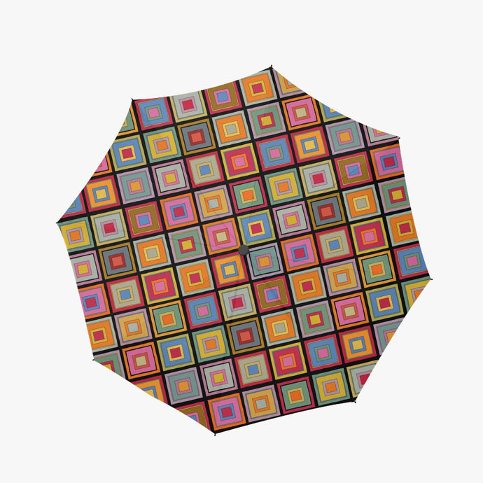 Colorful Square - Automatic Folding Umbrella