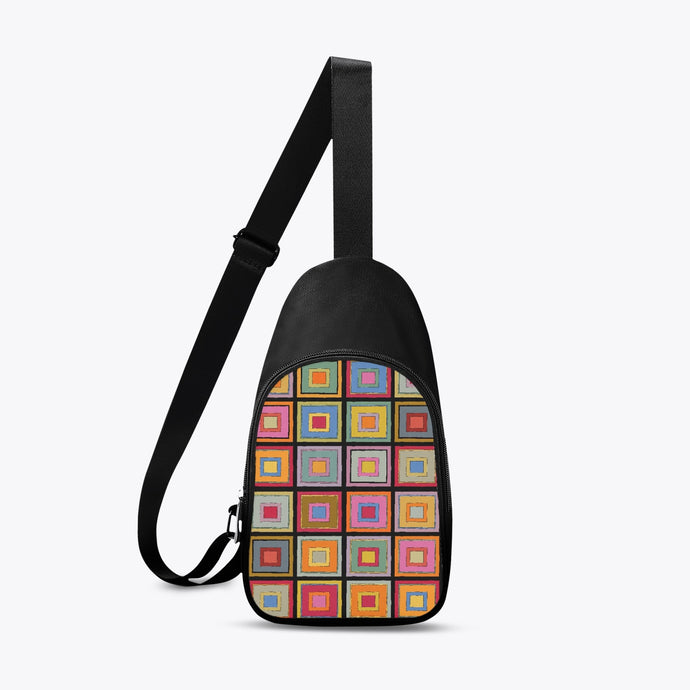 Colorful Square-. Chest Bag