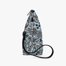 Load image into Gallery viewer, &#39;A&#39; Good Time in Blue  2-Zipper Sling  Bag
