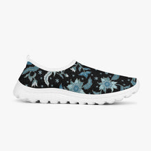 画像をギャラリービューアに読み込む, Blue Flower-Women&#39;s Slip-On
