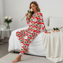 画像をギャラリービューアに読み込む, 'Santa' Women's drawstring pajamas set
