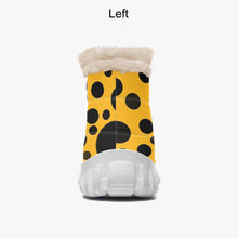 画像をギャラリービューアに読み込む, Yellow with Black dots- Fur Zipper Up Boots
