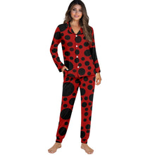 Load image into Gallery viewer, 'Red with Black dots' Women's Pajama Set
