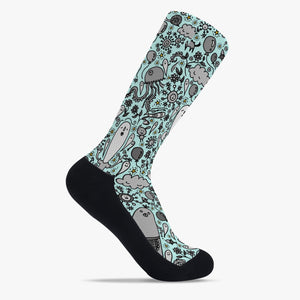 Dream in turquoise-. Reinforced Sports Socks