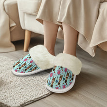 Load image into Gallery viewer, Cotton slippers with fur edges
