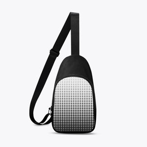 White with Black dots- Chest Bag