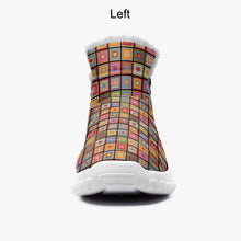 Load image into Gallery viewer, Colorful Square- Fur Zipper Up Boots
