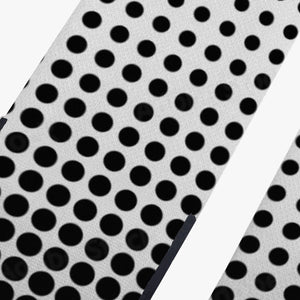 White with black dots- Reinforced Sports Socks