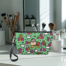 Load image into Gallery viewer, 288. ‘Tiger Human’ Zipper Makeup Bag with Wrist Strap
