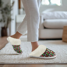 Load image into Gallery viewer, Cotton slippers with fur edges
