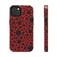 Load image into Gallery viewer, Red with black dots-Tough Phone Cases
