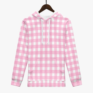 Pink checker -. Unisex Trending Hoodie