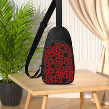 Load image into Gallery viewer, Red with Black dots-Chest Bag
