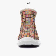 Load image into Gallery viewer, Colorful Square- Fur Zipper Up Boots
