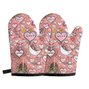 Oven glove(two pieces)