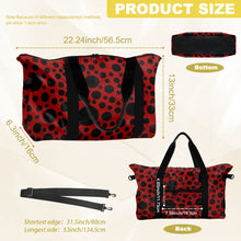Load image into Gallery viewer, 'Red with Black dots' Weekender Bag
