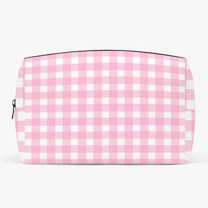 Pink checker -Large Travel Pouch